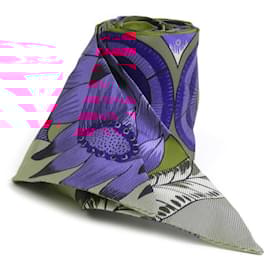 Hermès-Hermes Silk Scarf in Multi-color-Multiple colors,Orange,Purple