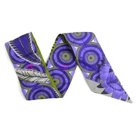 Hermès-Hermes Silk Scarf in Multi-color-Multiple colors,Orange,Purple