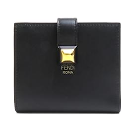 Fendi-Fendi Bi-fold Leather Wallet-Black