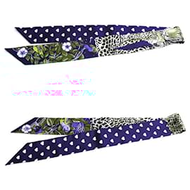 Hermès-Hermes Jungle Love Scarf-Blue,Multiple colors