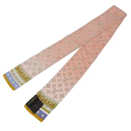 Louis Vuitton-Louis Vuitton Monogram Map Silk Scarf-Pink,Multiple colors