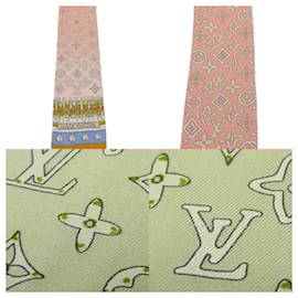 Louis Vuitton-Louis Vuitton Monogram Map Silk Scarf-Pink,Multiple colors