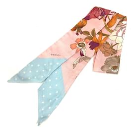 Gucci-Gucci Pink Floral Bandeau Scarf-Pink