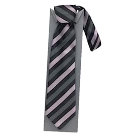 Louis Vuitton-Louis Vuitton Silk Cravat-Brown,Black,Purple
