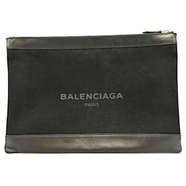 Balenciaga-Pochette Balenciaga Navy Clip L-Noir