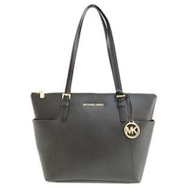 Michael Kors-Michael Kors Leather Tote Bag for Women-Black