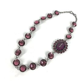 Collar de cadena Miu Miu Bijou Plata Púrpura