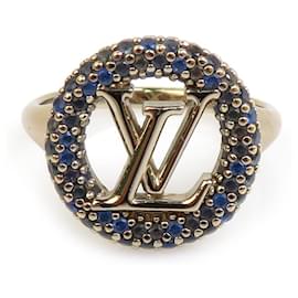 Louis Vuitton-Louis Vuitton Blue and Gold Band Ring-Blue,Golden