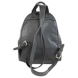 Michael Kors-Michael Kors Black Leather Backpack-Black