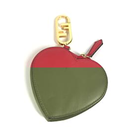 Fendi-Fendi Red Leather Coin Purse-Red