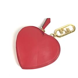 Fendi-Fendi Red Leather Coin Purse-Red