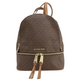 Michael Kors-Michael Kors Brown PVC Backpack-Brown