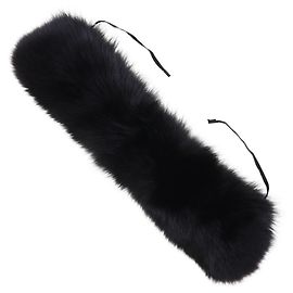Prada Black Fox Fur Tippet Black