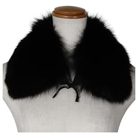 Prada-Prada Black Fox Fur Tippet-Black