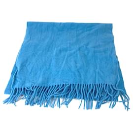 Moncler-Moncler Blue Wool Stole-Blue
