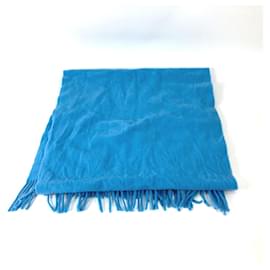 Moncler-Moncler Blue Wool Stole-Blue