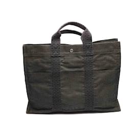 Hermès-Sac fourre-tout Hermes Gray-Marron