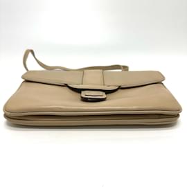 Céline-Celine Triomphe Vintage Shoulder Bag-Beige