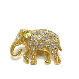 Céline-Celine Gold Plated Brooch-Golden