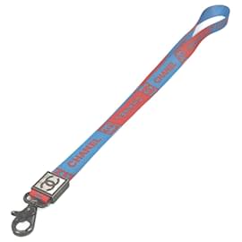 Chanel-Chanel 02S CC Coco Mark Necklace Strap-Red,Blue