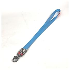 Chanel-Chanel 02S CC Coco Mark Necklace Strap-Red,Blue