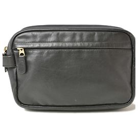 Coach Vintage Black Leather Clutch Bag Black