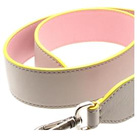Fendi-Fendi Leather Gray Pink Shoulder Strap-Brown,Pink