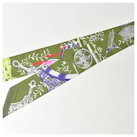 Hermès-Foulard en soie Twilly Hermes-Autre