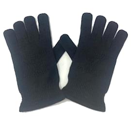 Louis Vuitton-Louis Vuitton Black Glitter Gloves-Black