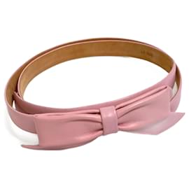 Louis Vuitton-Louis Vuitton Pink Leather Belt-Pink