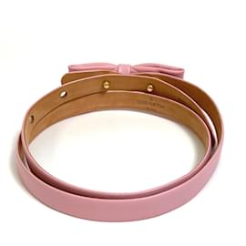 Louis Vuitton-Louis Vuitton Pink Leather Belt-Pink