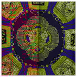 Hermès-Hermes Carré 90 Poste et Cavalerie Scarf-Multiple colors,Navy blue