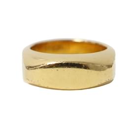 Céline-Celine Gold Brass Band Ring-Golden