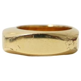 Céline-Celine Gold Brass Band Ring-Golden