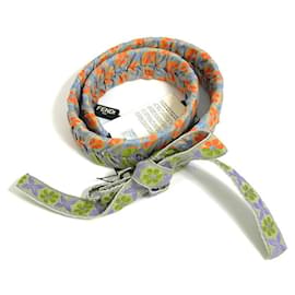 Fendi-Fendi 8AV077 Flower Ribbon Strap-Blue,Orange