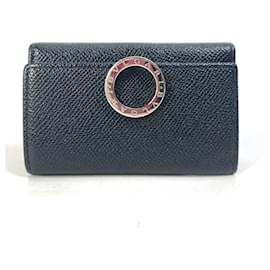 Bulgari-Bvlgari Leather Keycase in Black-Black