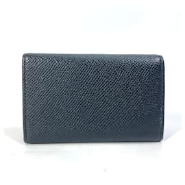 Bulgari-Porte-clés en cuir Bvlgari en noir-Noir
