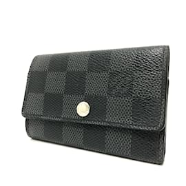 Louis Vuitton-Louis Vuitton N62662 Damier Graphite Key Case-Black