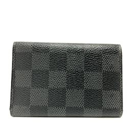 Louis Vuitton-Louis Vuitton N62662 Damier Graphite Key Case-Black