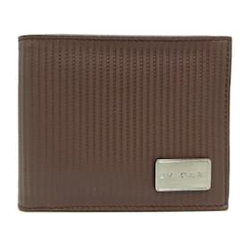 Bulgari-Bvlgari Millerighe Brown Leather Bi-Fold Wallet-Brown
