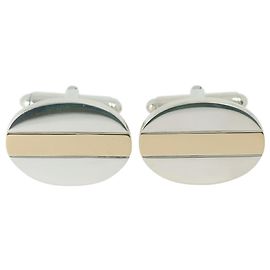 Gemelli ovali Tiffany & Co. in argento 925 e oro giallo 18K Altro