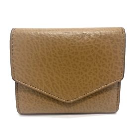 Maison Martin Margiela Beige Leder Trifold Geldbörse Maison Margiela Beige