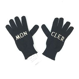 Luvas de lã pretas Moncler Preto