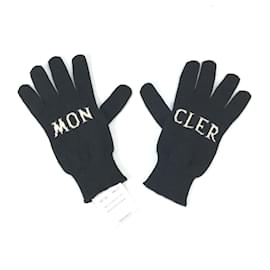 Moncler-Moncler Black Wool Gloves-Black