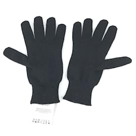 Moncler-Moncler Black Wool Gloves-Black