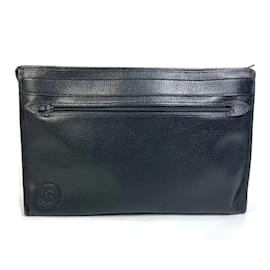 Autre Marque-Hunting World Black Leather Clutch Bag-Black