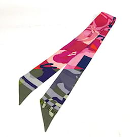 Hermès-Hermes Pink Horse Bandeau Scarf-Pink
