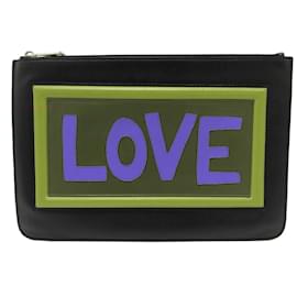 Fendi-Fendi 7N0078 LOVE Clutch Bag-Black