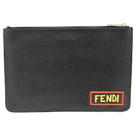 Fendi-Fendi 7N0078 LOVE Clutch Bag-Black