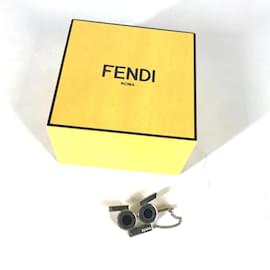 Fendi-Fendi Silver and Black Brooch-Silvery